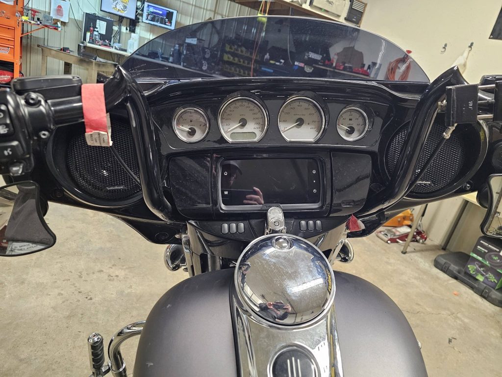 Harley-Davidson audio upgrade completed at D & B Sales North in Fremont, Indiana